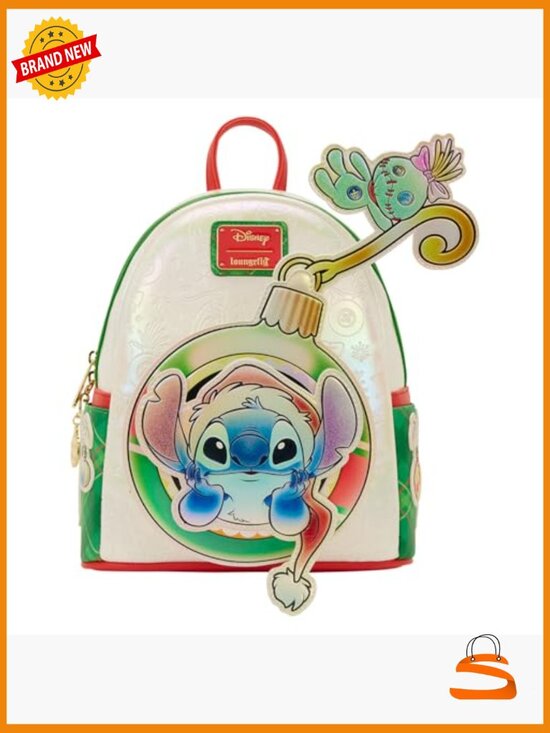 Lilo and Stitch Holiday Mini Backpack - Faux Leather, Detachable Charms main image 6